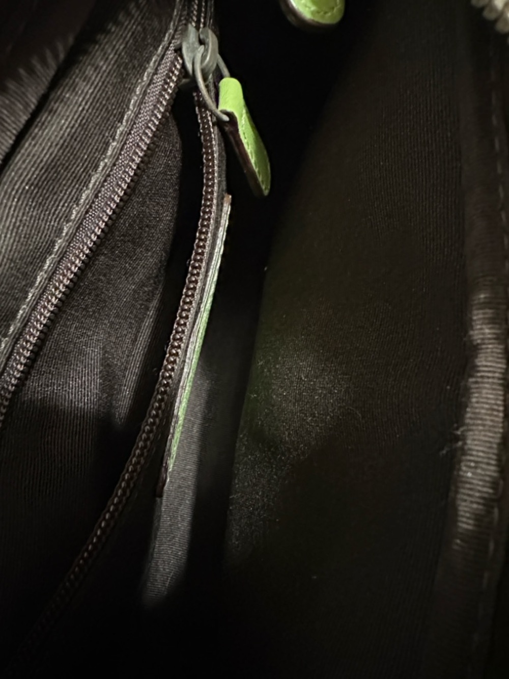 COACH Signature Canvas Crossbody Green Tan - Picture 9 of 15